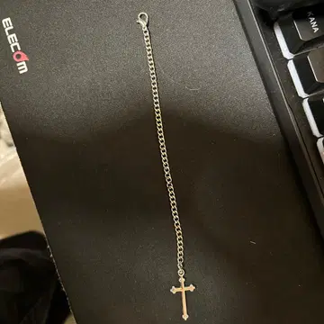실버 크로스 모티브 팔찌 약 20cm
