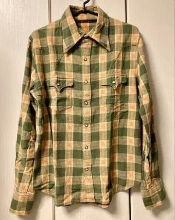 레어! 명작 TMT 눈꽃 패턴 체크 플란넬 셔츠