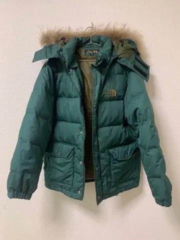 the name value 그린 다운 자켓 후드 부착