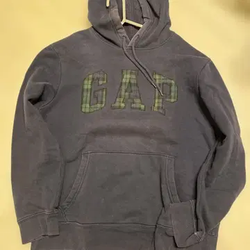 GAP 체크 무늬 후드 부착 후드티 맨투맨 구제 의류