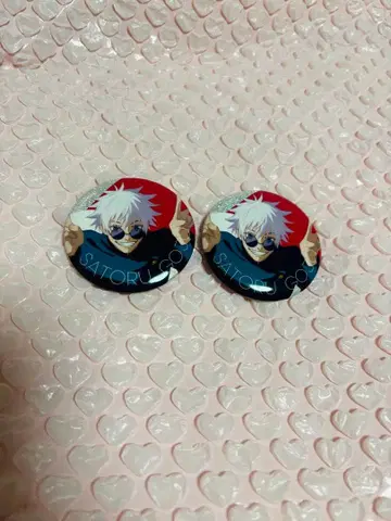 주술회전 쥬쥬 페스티벌 캔뱃지 고죠 2개