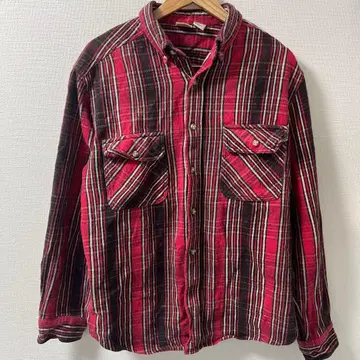 LAKEN TRAIL 체크 플란넬 셔츠 L 빨검 스트릿 구제 의류