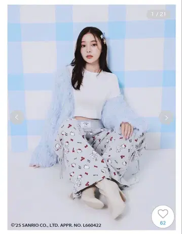 [ SNIDEL ] HELLO KITTY 레이스업 팬츠