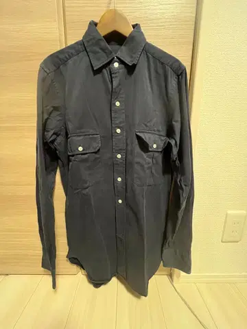 Drake's 네이비 긴팔 셔츠 14-37