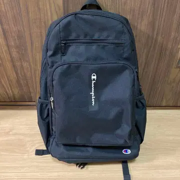 챔피온 백팩 블랙 심플 로고