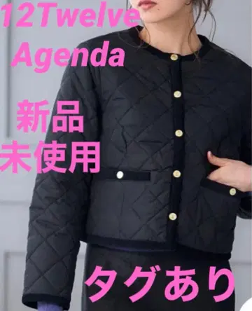 [ 새상품 미사용 ] 12Twelve Agenda 퀼팅 노카라 자켓