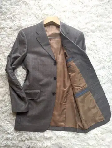 폴스미스 런던 테일러드 자켓 체크 무늬 super120 그레이