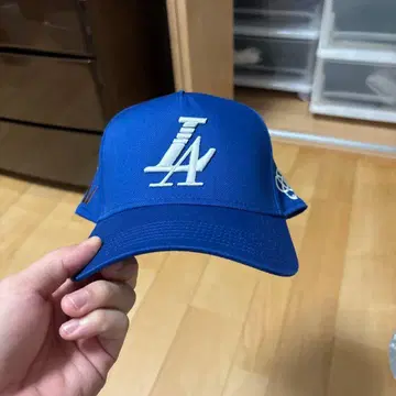 reference LA 로고 자수 캡 파란색