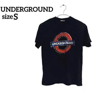 UNDERGROUND [ S ] 티셔츠 반팔 블랙 남성용 구제 의류