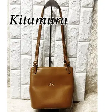 [ 새상품급 ] Kitamura 키타무라 K 로고 카멜 숄더백