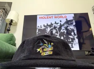 USA SANTA CRUZ 산타크루즈 스케이트보드 코듀로이 캡 블랙