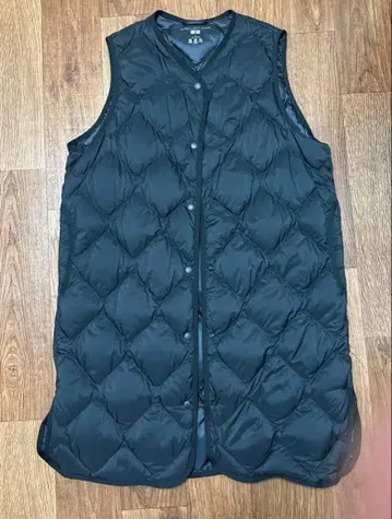 UNIQLO 울트라 라이트 다운 롱 베스트 블랙