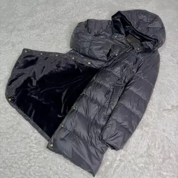 매킨토시 다운 코트 후드 부착 블랙 검정 후데트 롱