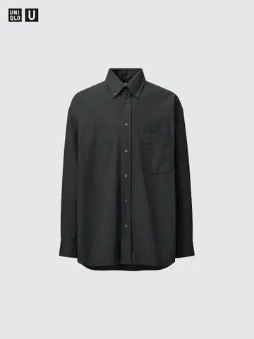 트윌 오버 사이즈 셔츠 유니클로 U 2023AW XS DARK GRAY