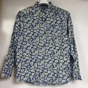 고 슬로우 카라반 꽃무늬 긴팔 셔츠 파랑