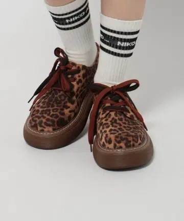 니코앤드 오리지널 2P 레이스업 슈즈 레오파드 L 사이즈