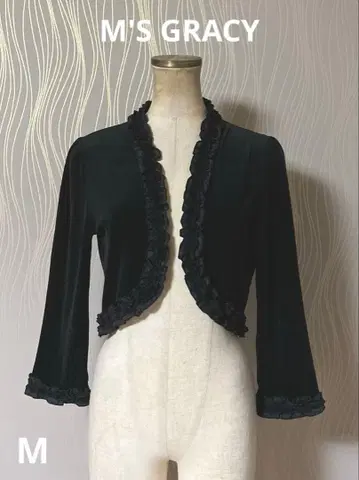 M'S GRACY 엠즈 그레이시 프릴 볼레로 가디건 벨로아