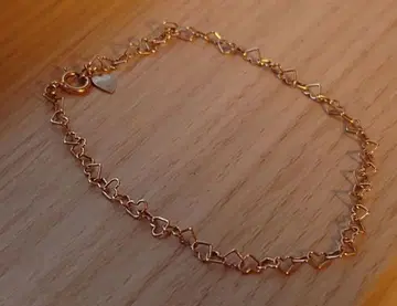 k10 하트형 링크 체인 팔찌