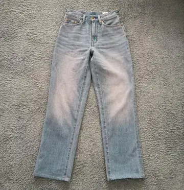 EDWIN 핑크 혼방 스트레이트 와이드 데님 팬츠 XS