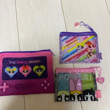 파워퍼프걸 가챠가챠 파우치 3개 세트