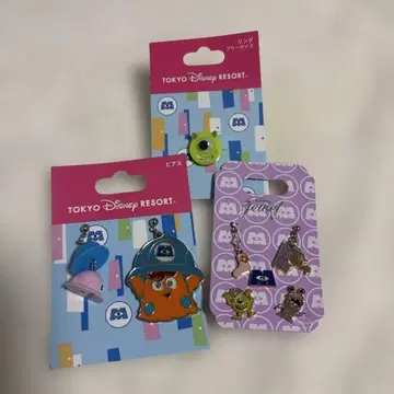 몬스터 주식회사 귀걸이와 반지 3종 세트