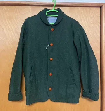 14AW MARKAWARE 블루종 2 로덴 그린 울 자켓