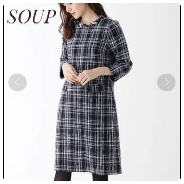 [ 새상품급 ] SOUP 미사용 새상품 택 포함  트위드 원피스 엘레강트