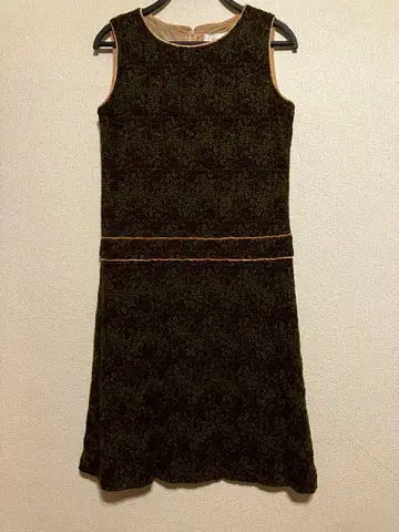 샐리 스콧 꽃무늬 자수 원피스 9호 롱 파이핑 절개 울