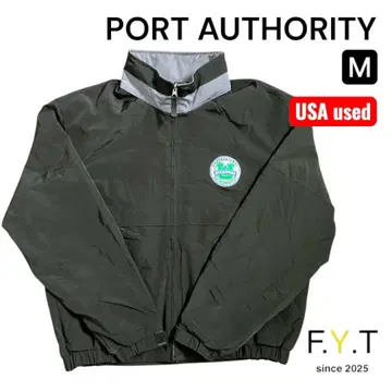 PORT AUTHORITY 나일론 블루종 M 블랙 기업 로고
