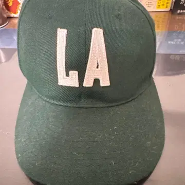 LA 로고 그린 컬러 야구 모자