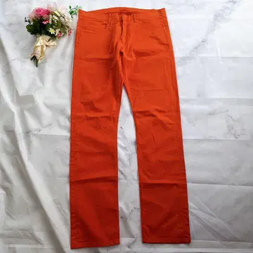 레어 JIL SANDER 팬츠 슬랙스 롱 바지 오렌지