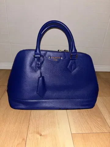 사만다 베가 파란색 핸드백 합성 피혁 더블 지퍼