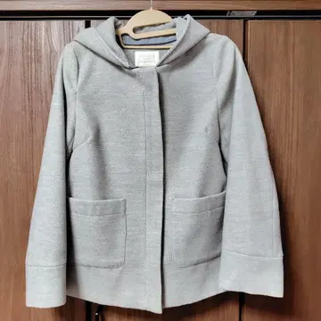 [ M 사이즈 ] Discoat 후드 부착 숏코트 그레이