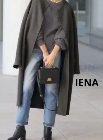 [ 미사용 ] IENA 롱 코트 그레이