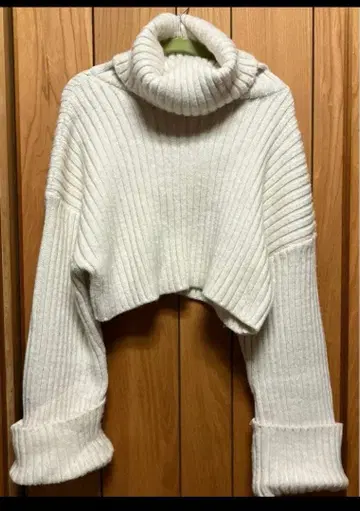 ZARA 숏 기장 니트 화이트