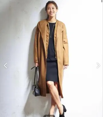 새상품급 [ 23구 ] 컴프레스트 저지 코트 카멜 리버 코트