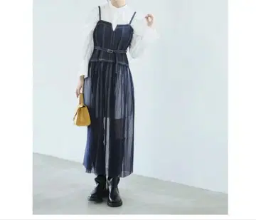 LILY BROWN 코르셋 튤 콤비 원피스