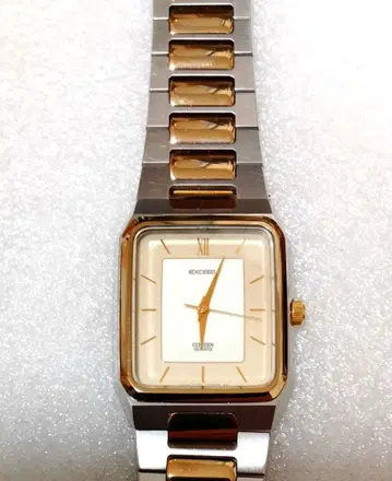 시티즌 CITIZEN EXCEED 아날로그 쿼츠 손목시계 실버 골드