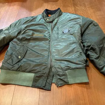 ROUGH&ROAD MA-1 자켓 올리브 그린