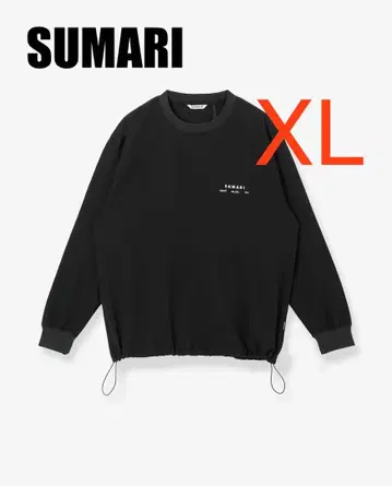 sumari 헴 코드 롱 슬리브 t 셔츠 블랙 사이즈 3 XL