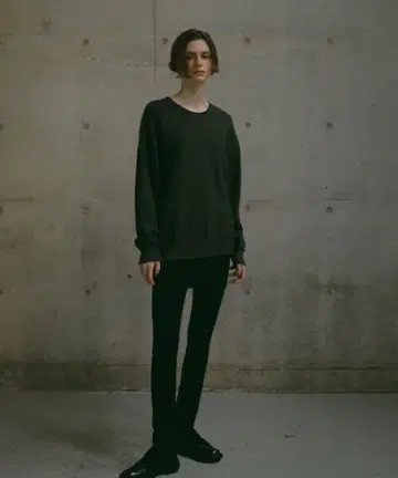 택 포함 미사용 새상품 에트레토쿄 리락시 캐시미어 니트 그레이