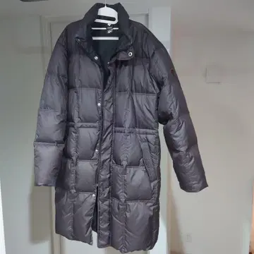 데상트 롱 다운 벤치 코트 L 브라운