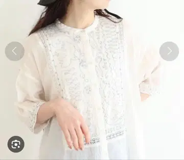 latelier du savon 히토후데 코드 자수 원피스