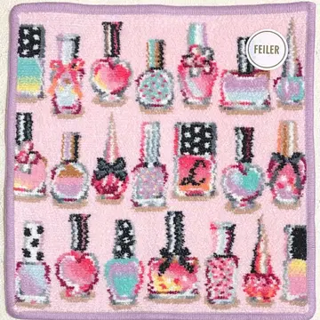 페이러 타월 손수건 러브러리 폴리쉬 페일 핑크 x 퍼플