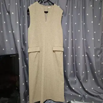 BEAUTY&YOUTH 슬리브리스 원피스 베이지