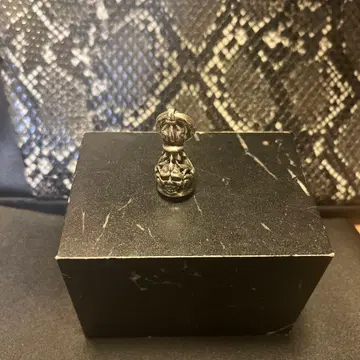 실버 스컬 벨 모양 목걸이 탑