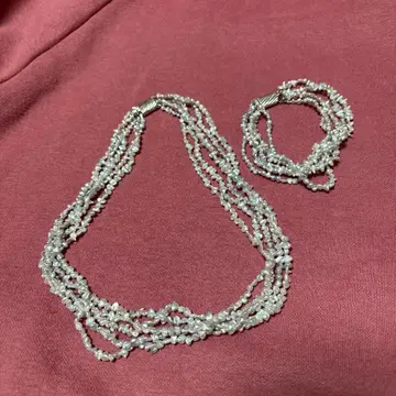 바다 양귀비 펄 목걸이 팔찌