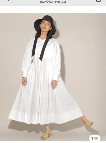 밴야드 스톰 BARNYARDSTORM 플레어 볼륨 셔츠 원피스