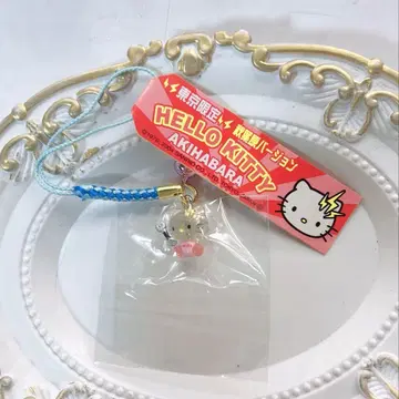 레어 헬로키티 도쿄 한정판 아키하바라 한정판 스트랩 핑크