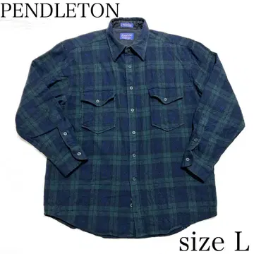 인기 배색 펜들턴 PENDLETON 블랙워치 울 셔츠 L